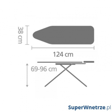 Deska do prasowania Ice Water Brabantia rozm.B biało-niebieska