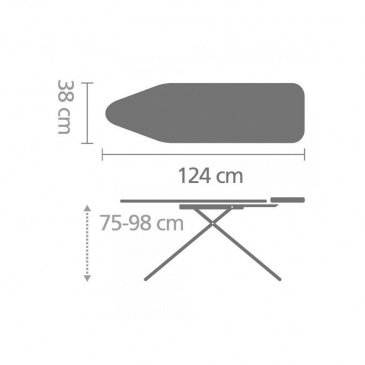 Deska do prasowania 124x38cm Brabantia Titan Oval rozm. B