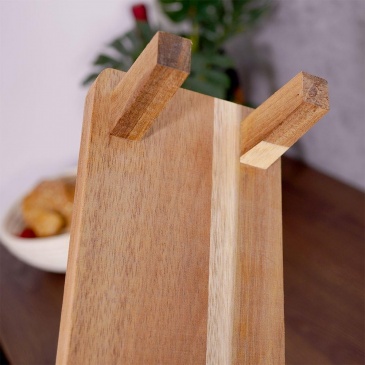 Deska drewniana / taca do serwowania na nóżkach z uchwytem 38,5x11x7 cm
