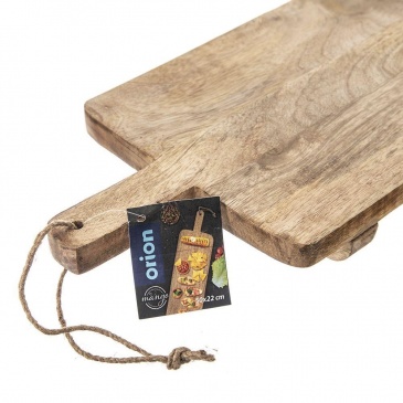 Deska kuchenna drewniana do krojenia serwowania z uchwytem na nóżkach 50,2x21x5 cm