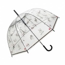 Długi parasol przezroczysty kopuła, Paris a la mai