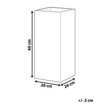 Doniczka 26 x 26 x 60 cm szara DION