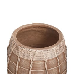 Doniczka na nóżkach darmera ceramika jasnobrązowy