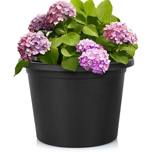 Doniczka ogrodowa plastikowa czarna okrągła 34 cm Doniczka ogrodowa plastikowa czarna okrągła 34 cm