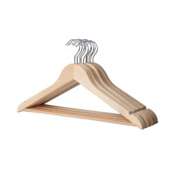 Drewniane wieszaki na ubrania do szafy 10 szt. - yoka home