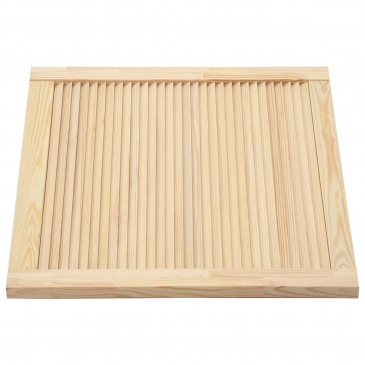 Drzwi żaluzjowe, 2 szt., lite drewno sosnowe, 39,5 x 49,4 cm