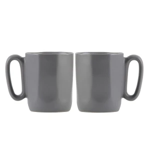 Dwa kubki ceramiczne z uszkiem 80 ml fuori szare 29958