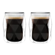 Dwie szklanki z podwójną ścianką 100 ml Dwie szklanki z podwójną ścianką 100 ml