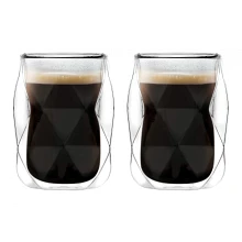 Dwie szklanki z podwójną ścianką 100 ml 