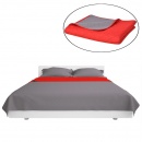 Dwustronna, pikowana narzuta na łóżko 230x260 cm, czerwona i szara
