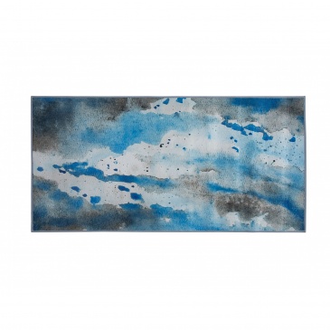 Dywan 80 x 150 cm niebiesko-szary BOZAT