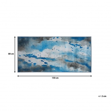 Dywan 80 x 150 cm niebiesko-szary BOZAT