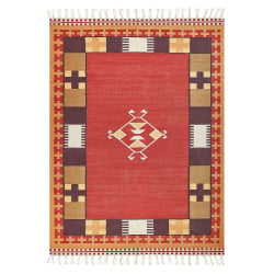 Dywan bawełniany kilim 140 x 200 cm wielokolorowy parakar