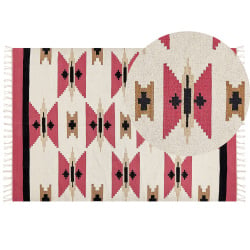 Dywan bawełniany kilim 160 x 230 cm wielokolorowy garni