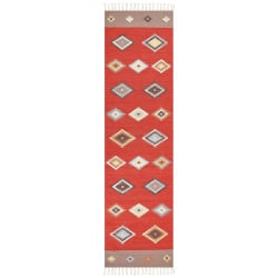 Dywan bawełniany kilim 80 x 300 cm wielokolorowy lorut
