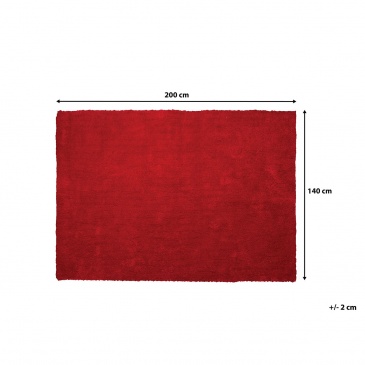 Dywan czerwony 140 x 200 cm Shaggy DEMRE