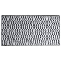 Dywan na zewnątrz, biało-czarny, 160x230 cm, PP Dywan na zewnątrz, biało-czarny, 160x230 cm, PP
