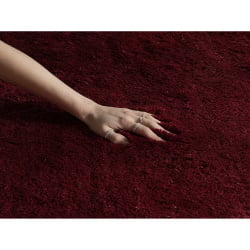 Dywan shaggy 200 x 200 cm bordowy EVREN Dywan shaggy 200 x 200 cm bordowy EVREN