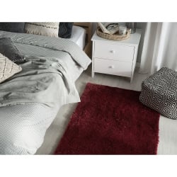 Dywan shaggy 80 x 150 cm bordowy EVREN Dywan shaggy 80 x 150 cm bordowy EVREN