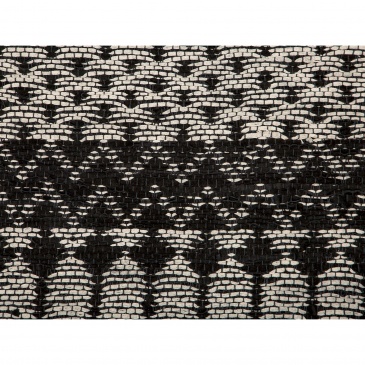 Dywan skórzany 80 x 150 cm czarny z beżowym SOKUN