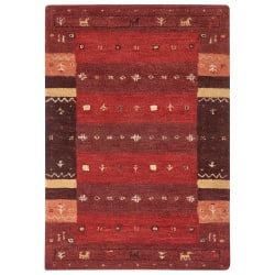 Dywan wełniany gabbeh 160 x 230 cm czerowny sinanli