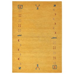 Dywan wełniany gabbeh 160 x 230 cm żółty akalan