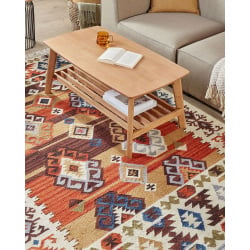 Dywan wełniany kilim 160 x 230 cm wielokolorowy vosketap