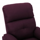 Elektryczny fotel masujący, rozkładany, fioletowy, tkanina