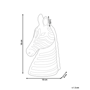 Figurka dekoracyjna Zebra ZAGORA Metal Czarny/ srebrny