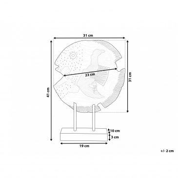 Figurka ryba jasne drewno PLAICE FISH