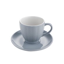 FILIŻANKA ZE SPODKIEM BASIMA 250ML BŁĘKITNA