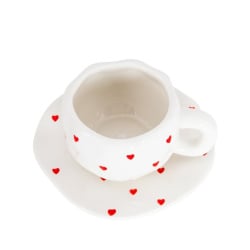 Filiżanka ze spodkiem SHP LOVE biała