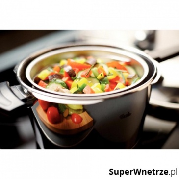 FISSLER - Vitavit Premium - Szybkowar 6 l z dodatkową patelnią 2,5 l + wkład z dziurkami do gotowani