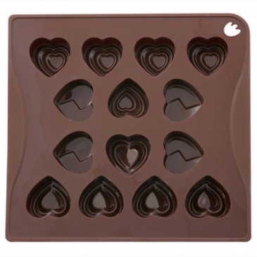 Forma do czekoladek lub kostek lodu 14 sztuk serca Pavoni