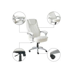 Fotel biurowy CHIEF Ekoskóra Złamana biel