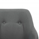 Fotel bujany, jasnoszary, tapicerowany tkaniną