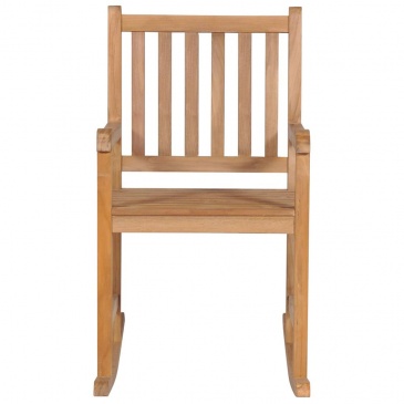 Fotel bujany z litego drewna tekowego, 58x92,5x106 cm, brązowy