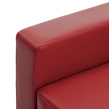 Fotel, czerwony, sztuczna skóra