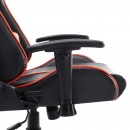 Fotel dla gracza, czarno-pomarańczowy, sztuczna skóra
