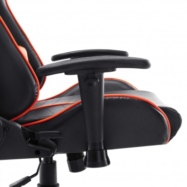 Fotel dla gracza, czarno-pomarańczowy, sztuczna skóra