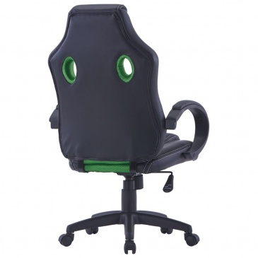 Fotel gamingowy dla gracza zielony sztuczna skóra