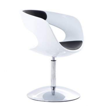 Krzesło obrotowe FLOP D2 biało-czarne