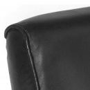 Fotel klubowy, czarny, 60x73x77 cm, skóra naturalna