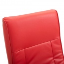 Fotel do masażu czerwony sztuczna skóra