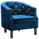 Fotel niebieski aksamit