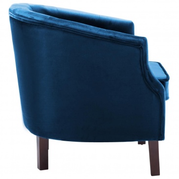 Fotel niebieski aksamit