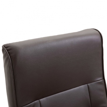 Fotel obrotowy brązowy sztuczna skóra