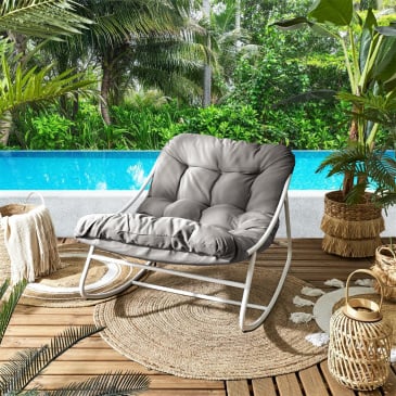 Fotel ogrodowy bujany Tenerife szary