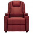 Fotel rozkładany, winna czerwień, sztuczna skóra