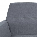 Fotel do salonu tapicerowany materiałem jasnoszary